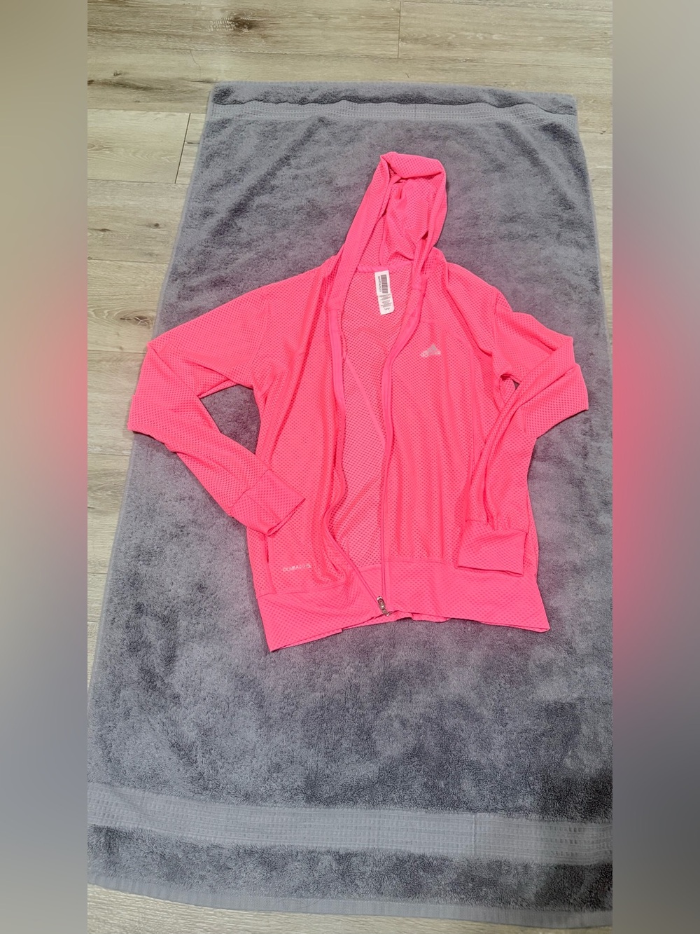 adidas Women’s Pink Hooded Active Zip Jacket